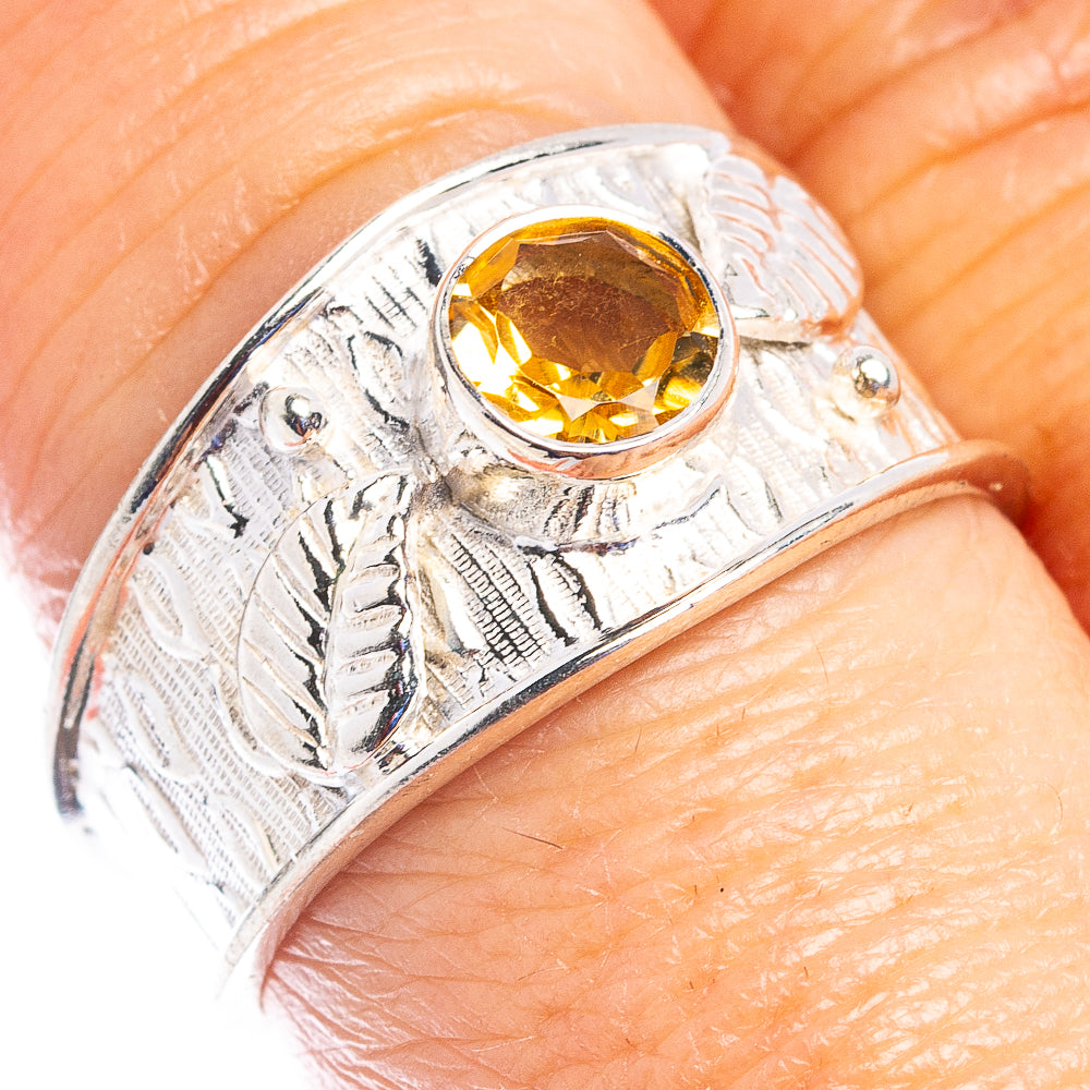 Citrine Ring Size 8.5 (.925 Sterling Silver)