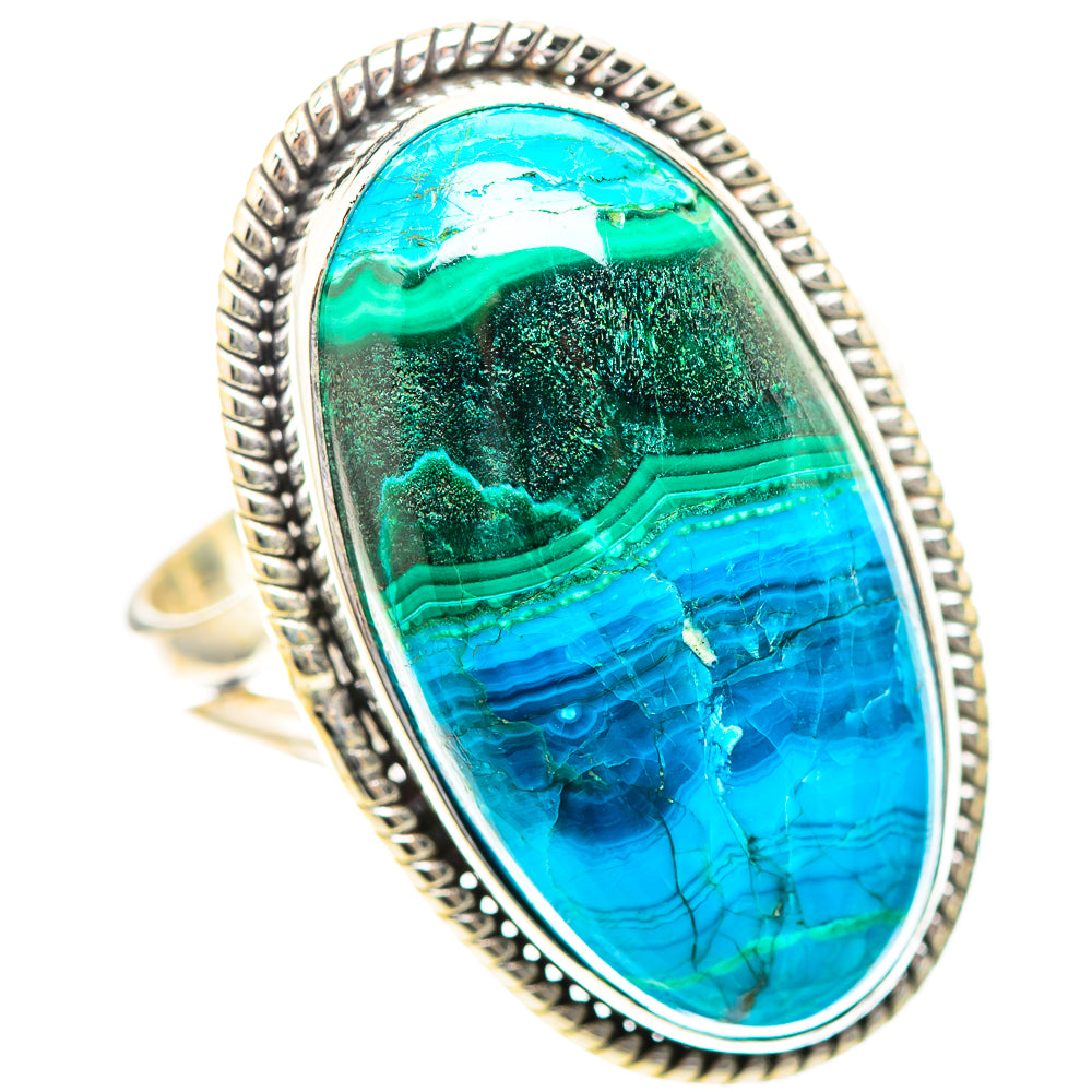 Malachite In Chrysocolla Ring Size 8.75 (925 Sterling Silver) RING139221