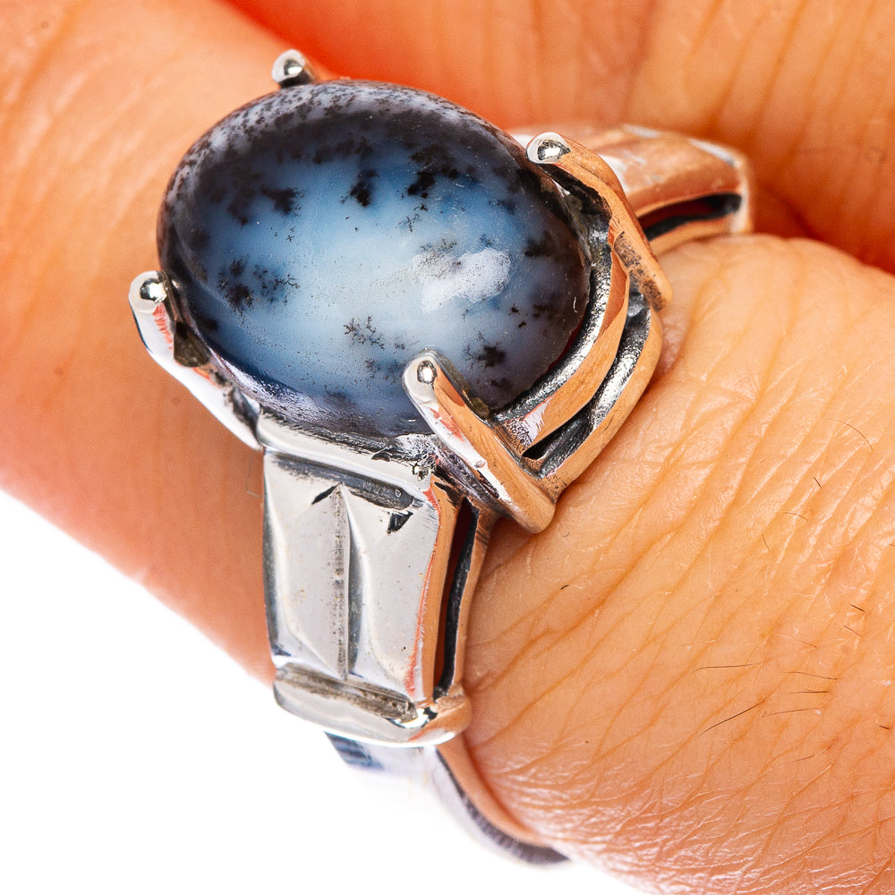 Dendritic Opal Ring Size 7.75 (925 Sterling Silver) R1193