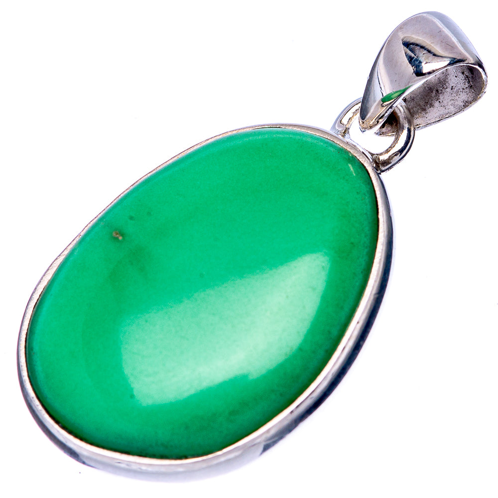 Chrysoprase Pendant 1 3/8" (925 Sterling Silver) P41438