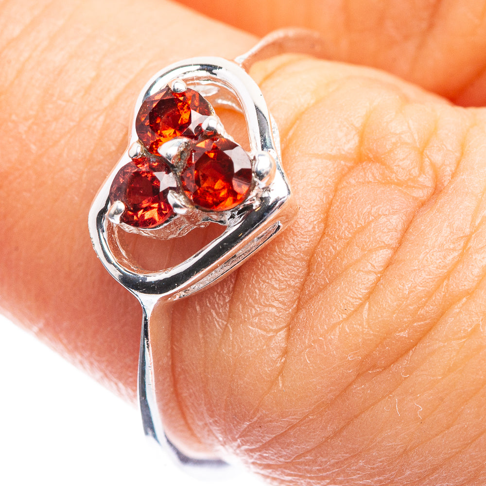 Garnet Dainty Ring Size 7 (925 Sterling Silver) R142538
