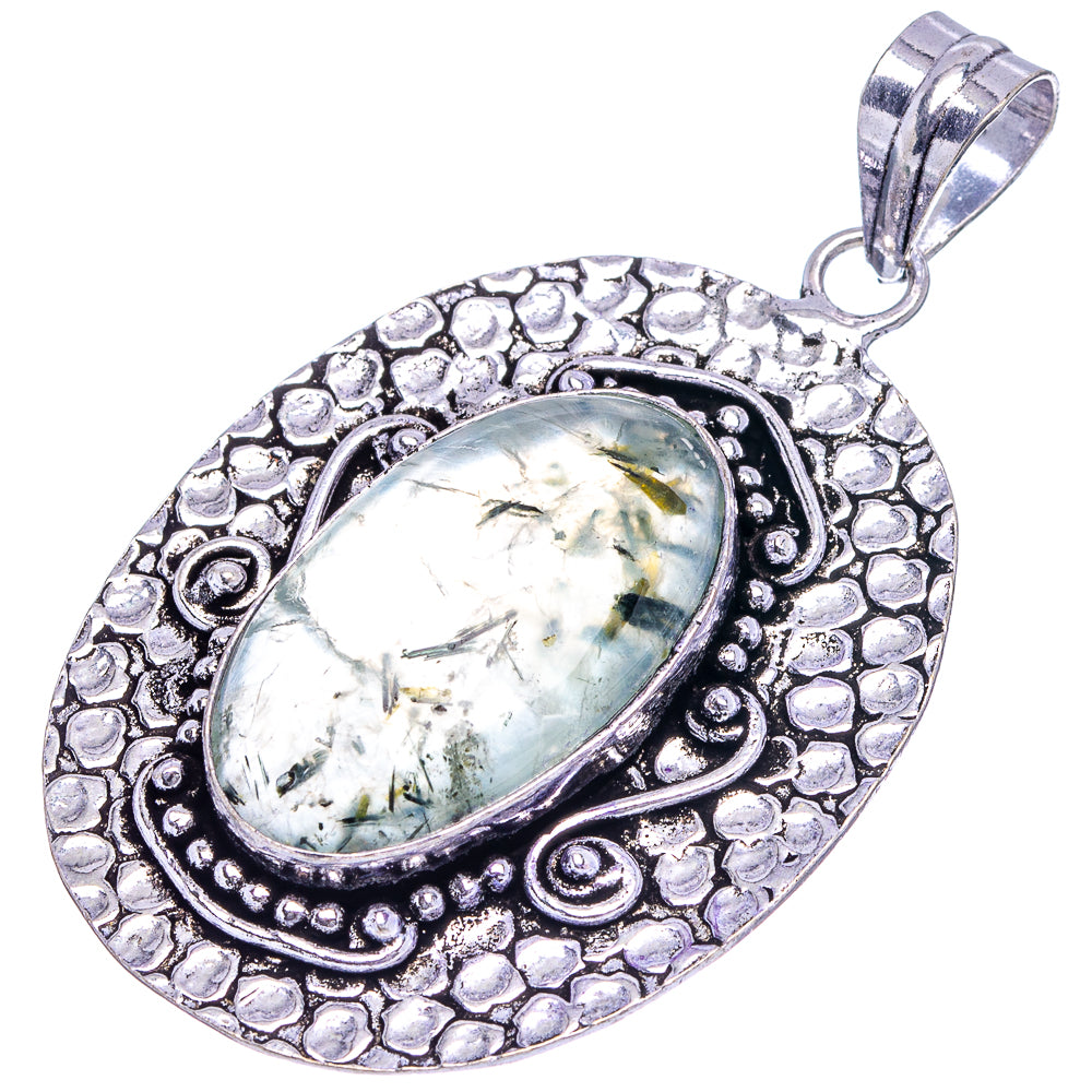 Prehnite Pendant 2 3/8" (German Silver)