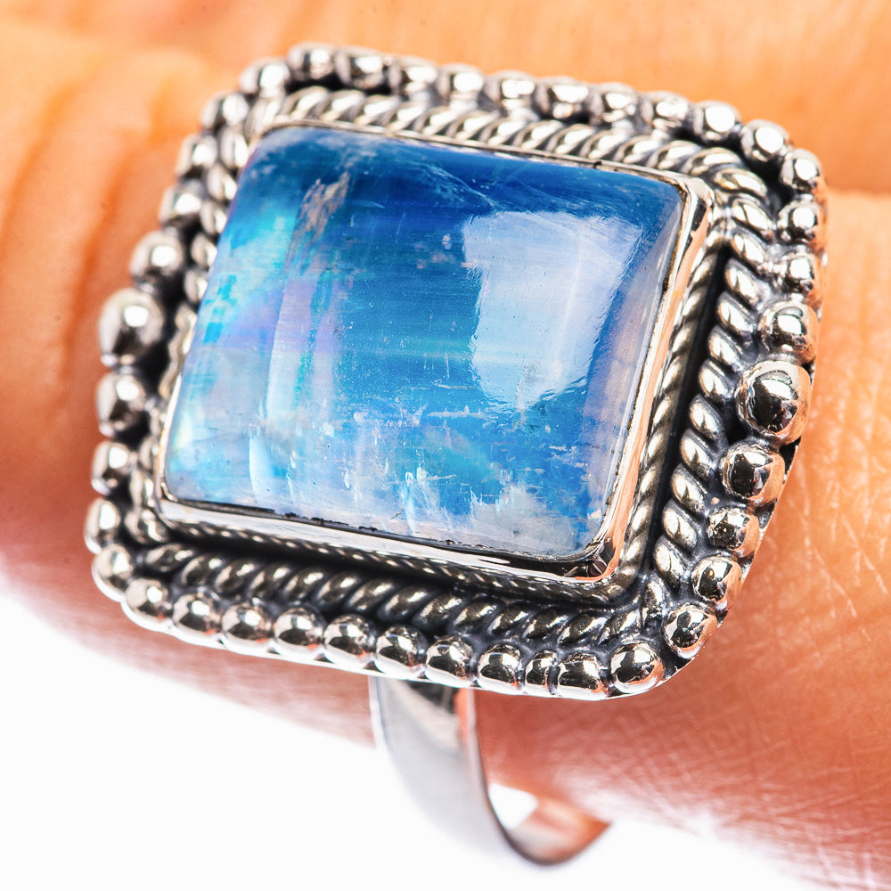 Rainbow Moonstone Ring Size 10.25 (925 Sterling Silver) R142278