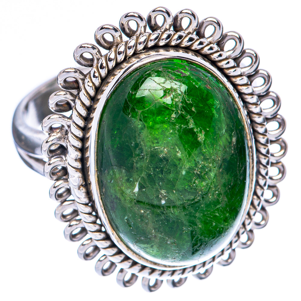 Rare Chrome Diopside Ring Size 8 (925 Sterling Silver) R2121