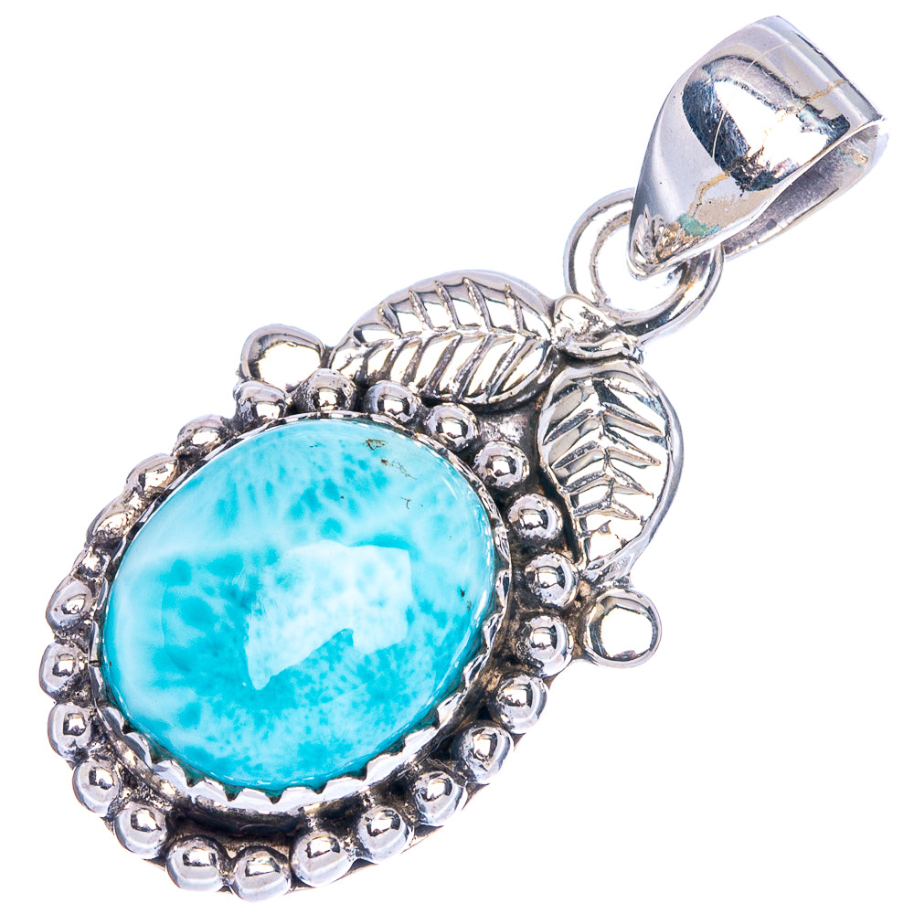 Larimar Pendant 1 1/4" (925 Sterling Silver) P41736