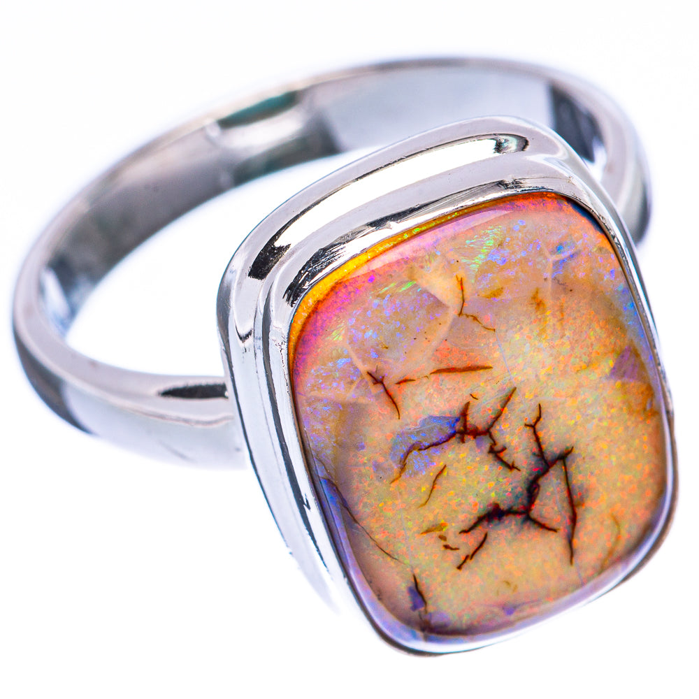 Rare Sterling Opal Ring Size 8.25 (925 Sterling Silver) R2165