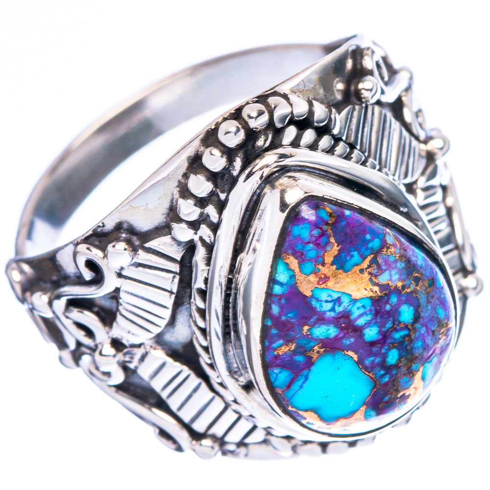 Purple Copper Composite Turquoise Ring Size 8.5 (925 Sterling Silver) R4652