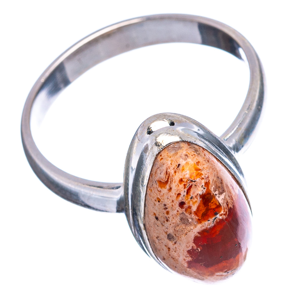 Rare Mexican Fire Opal Ring Size 9 (.925 Sterling Silver)