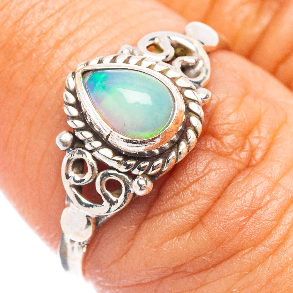 Ethiopian Opal Ring Size 7.25 (.925 Sterling Silver)