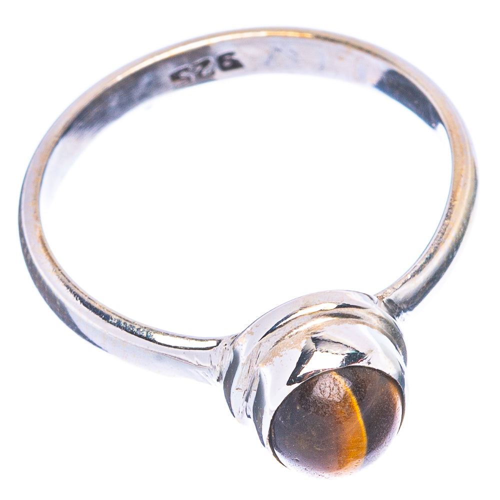Tiger Eye Dainty Ring Size 7 (925 Sterling Silver) R5265