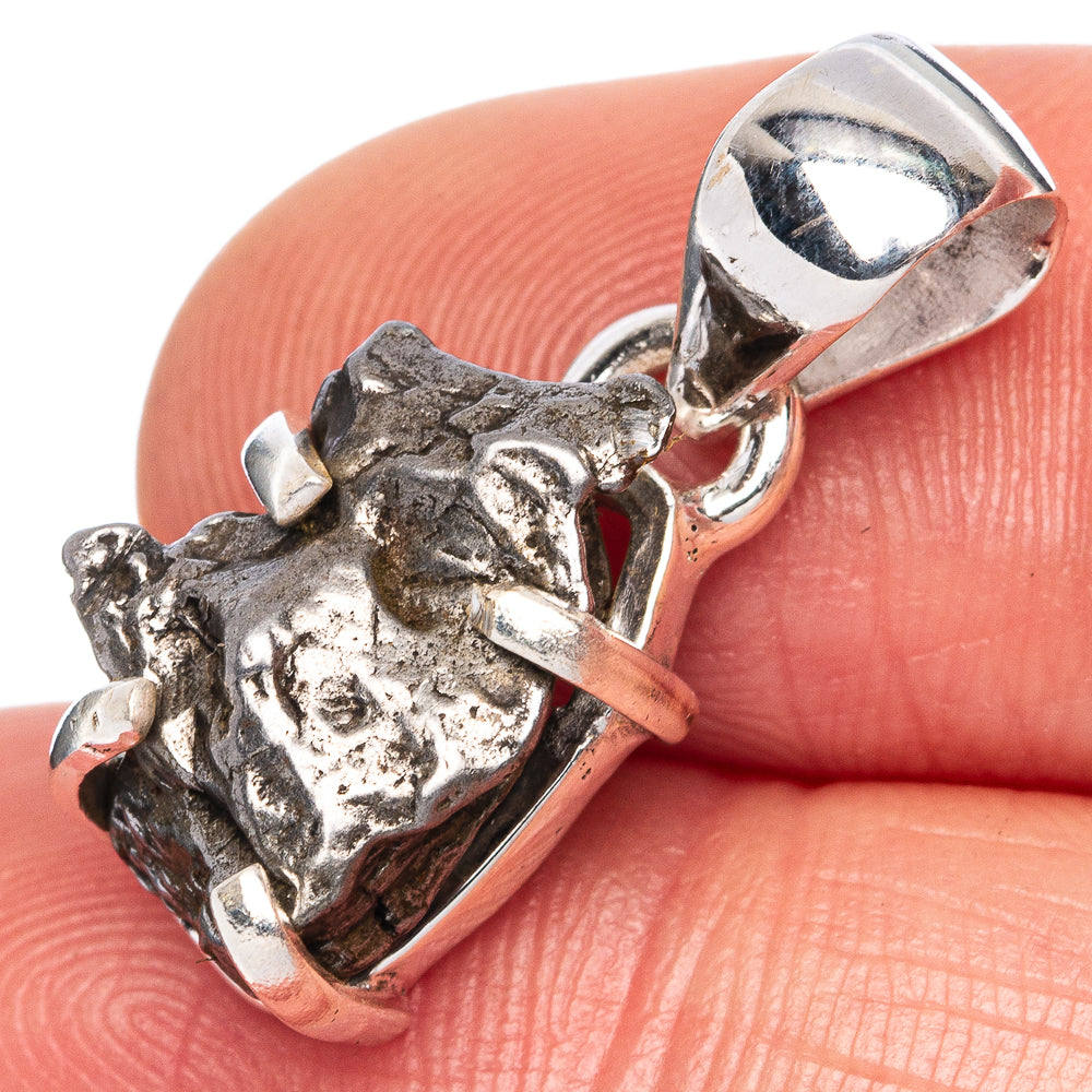 Rare Campo Del Cielo Meteorites  Pendant 1" (925 Sterling Silver) P41648