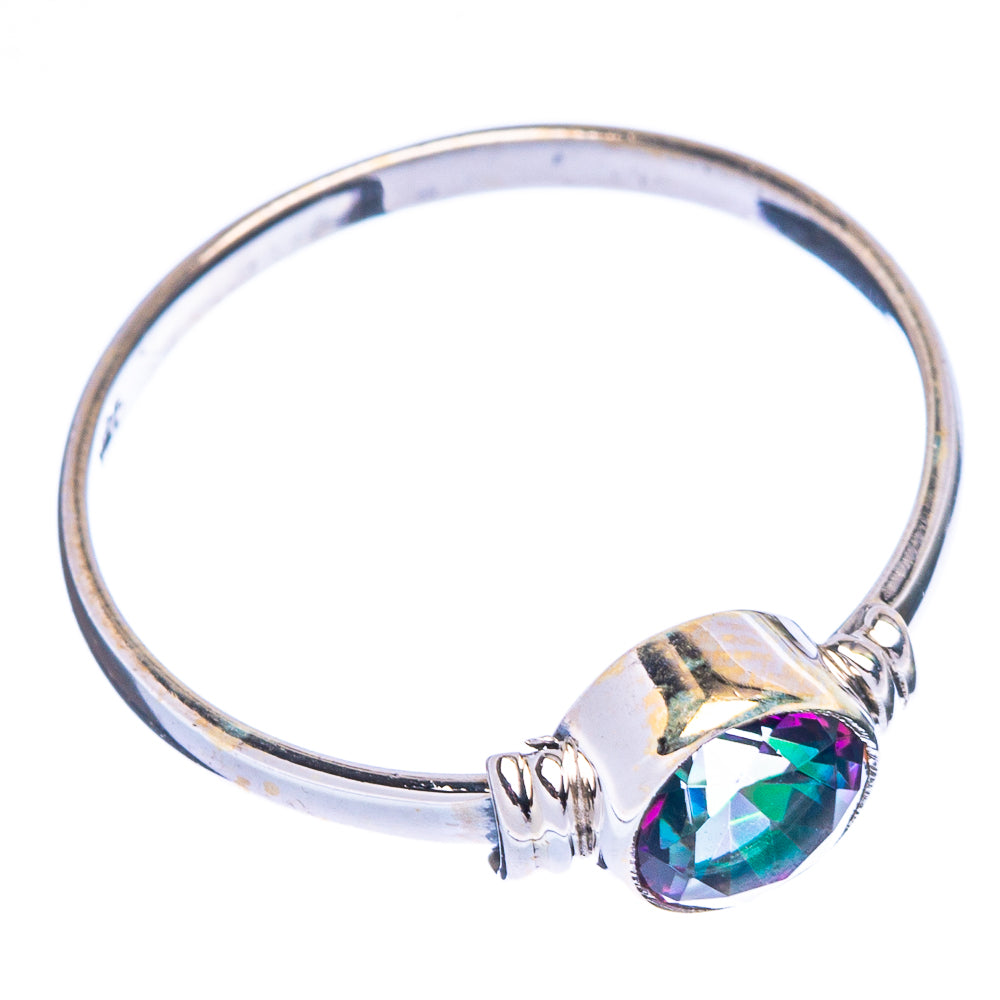 Mystic Topaz Dainty Ring Size 8.25 (925 Sterling Silver) R147001