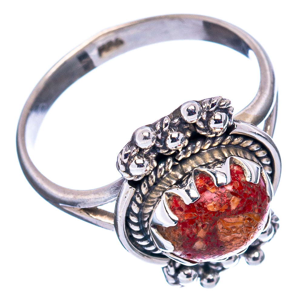 Sponge Coral Ring Size 8 (.925 Sterling Silver)