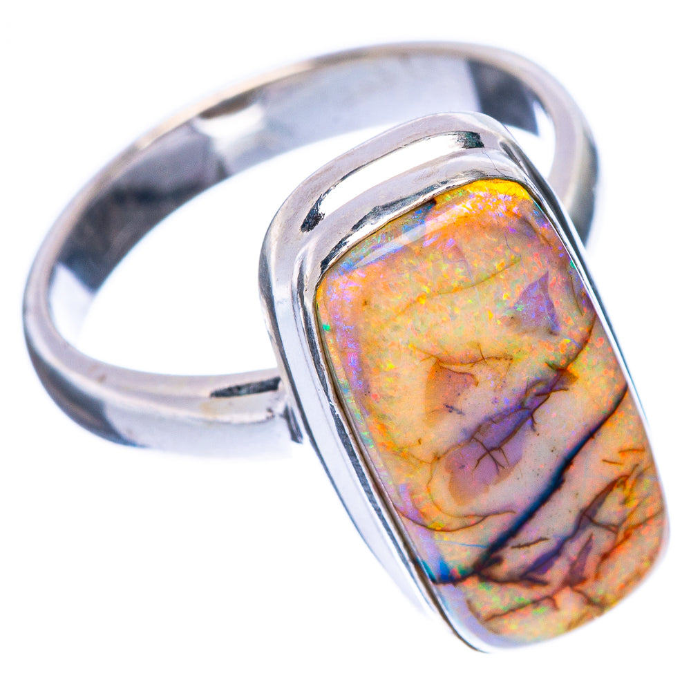 Rare Sterling Opal Ring Size 7.25 (925 Sterling Silver) R2257