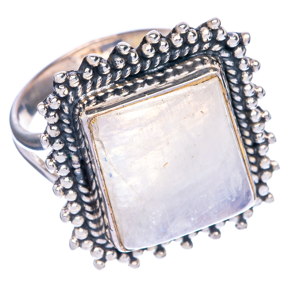 Rainbow Moonstone Ring Size 8 (925 Sterling Silver) R1327