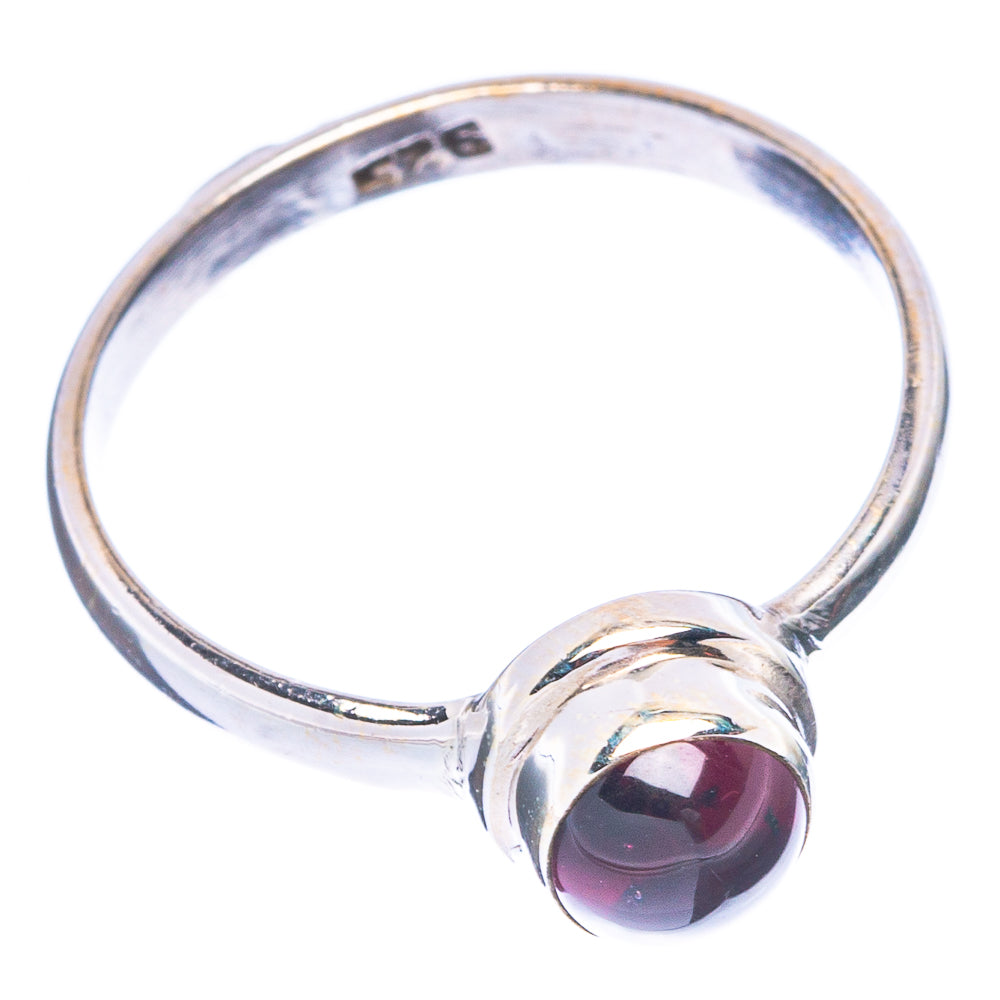Garnet Dainty Ring Size 8 (925 Sterling Silver) R5271