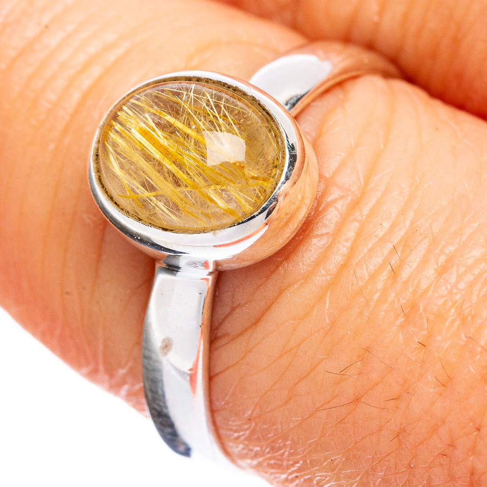 Value Rutilated Quartz Ring Size 8.25 (925 Sterling Silver) R3233