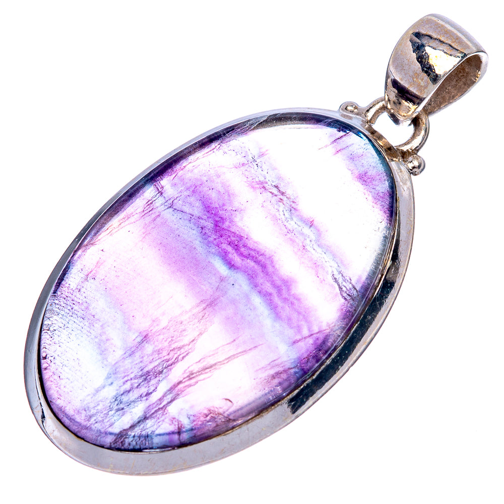 Fluorite Pendant 1 5/8" (925 Sterling Silver) P40484