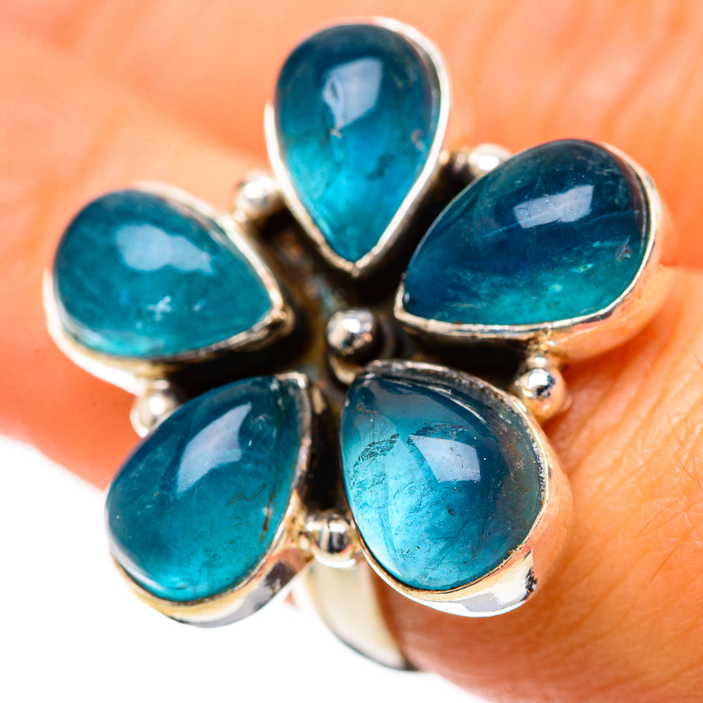Large Blue Fluorite Ring Size 6.75 (925 Sterling Silver) RING139288