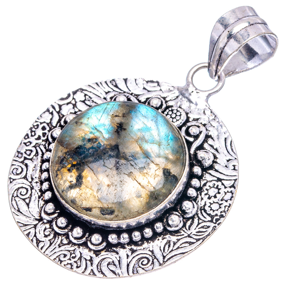 Labradorite Pendant 2" (German Silver)