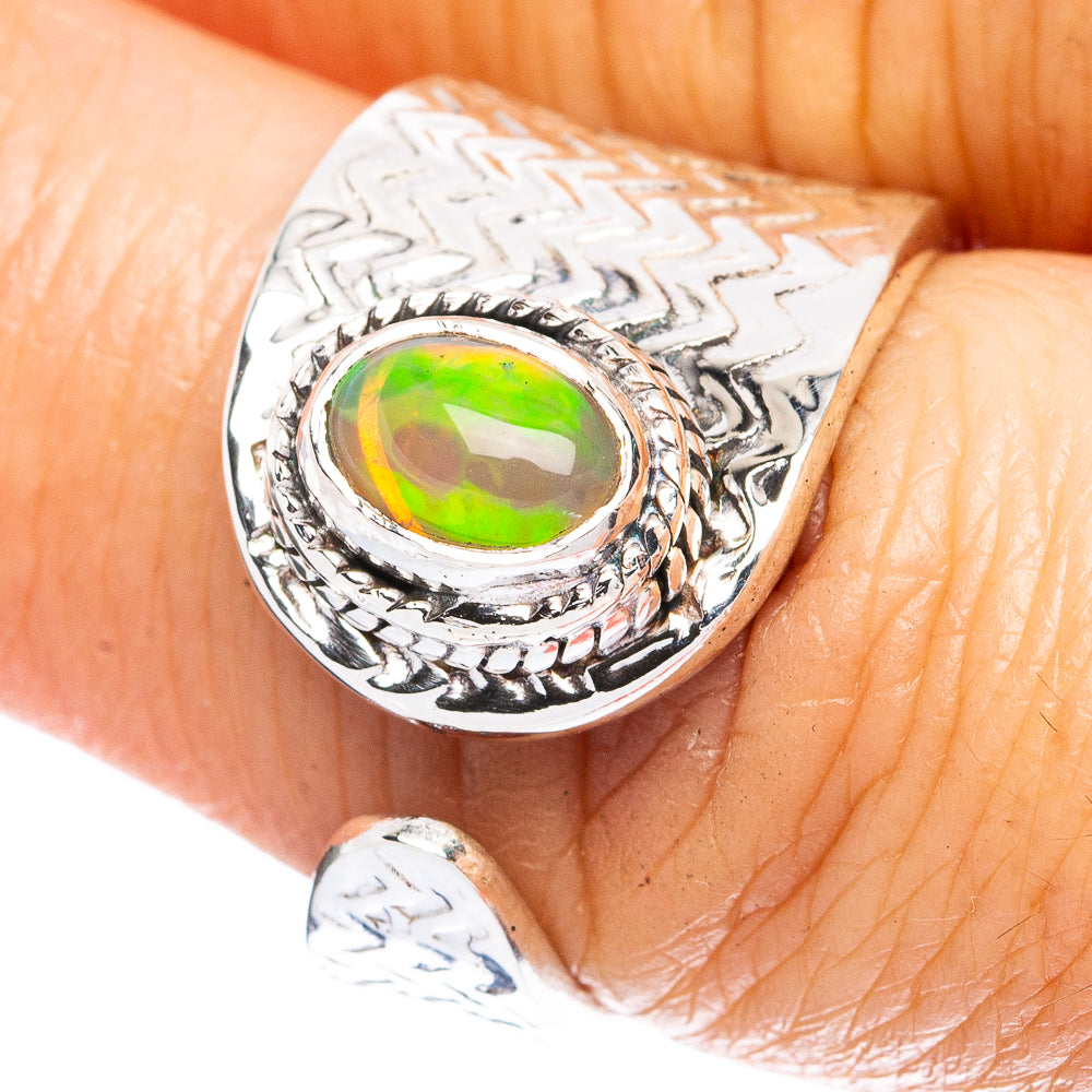 Rare  Ethiopian Opal Ring Size 6.75 (925 Sterling Silver) R3735