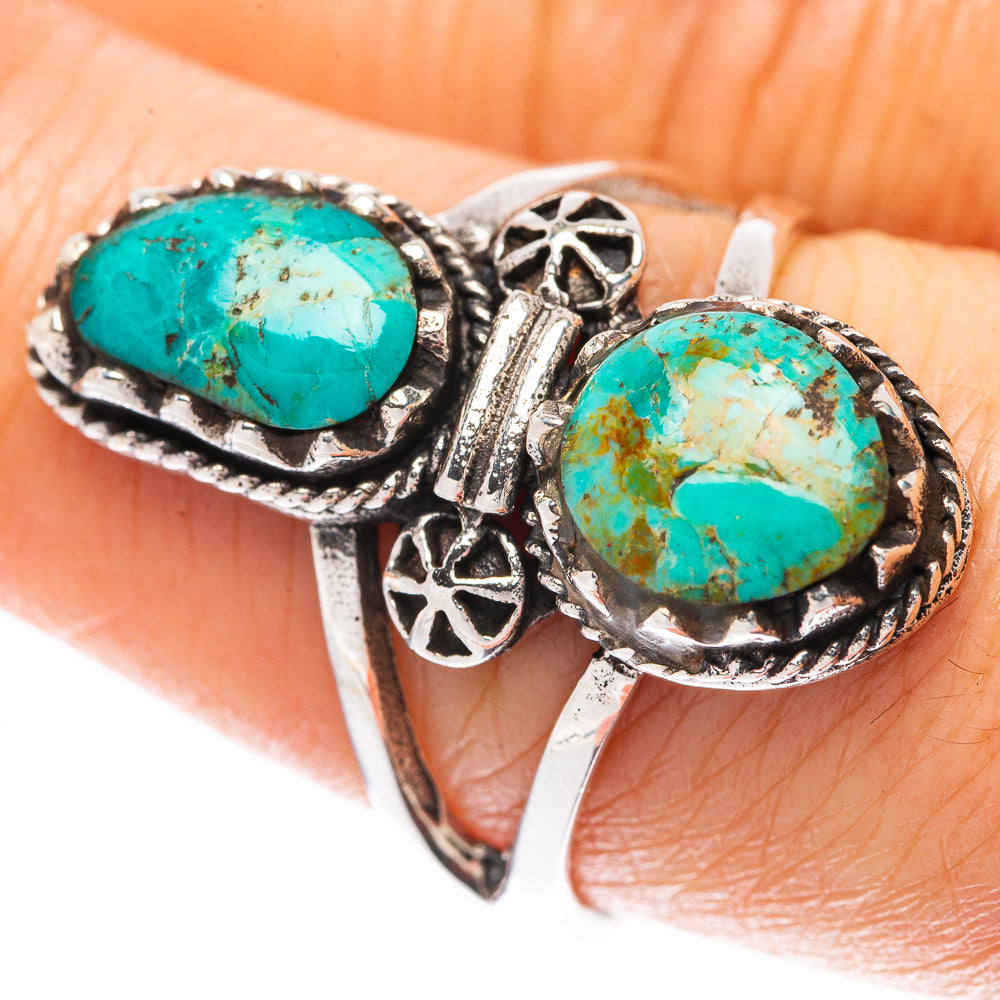 Rare Arizona Turquoise Ring Size 8 (925 Sterling Silver) R2210