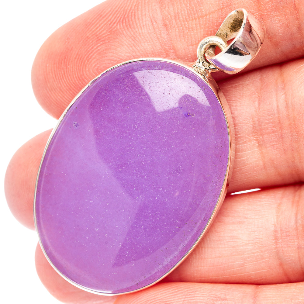 Purple Aventurine Pendant 1 7/8" (.925 Sterling Silver)