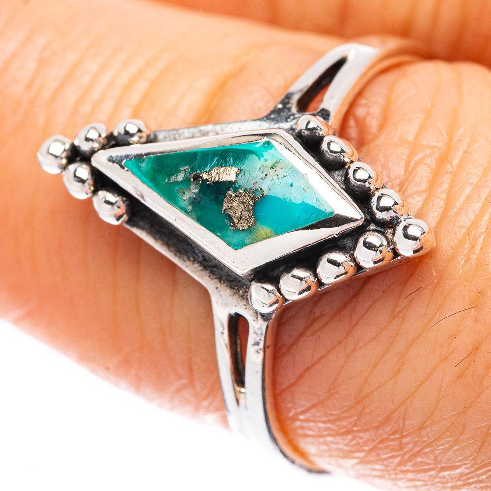 Rare Arizona Turquoise Ring Size 7.75 (925 Sterling Silver) R2217