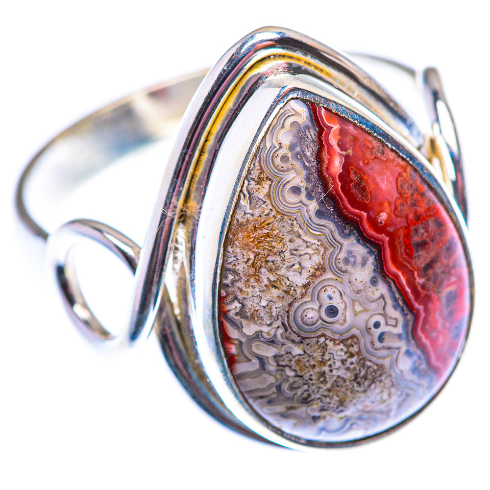 Crazy Lace Agate Ring Size 9.5 (925 Sterling Silver) RING140119