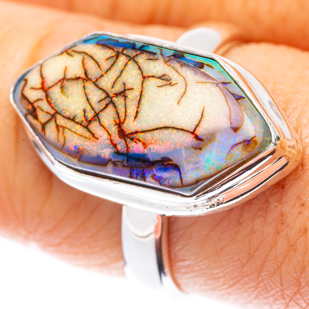 Rare Sterling Opal Ring Size 8.25 (925 Sterling Silver) R2224