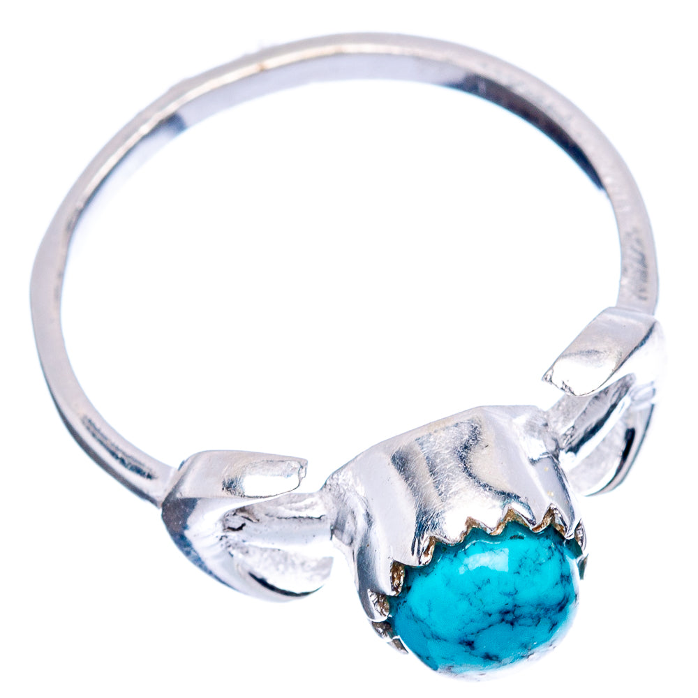 Turquoise Dainty Ring Size 6.75 (.925 Sterling Silver)