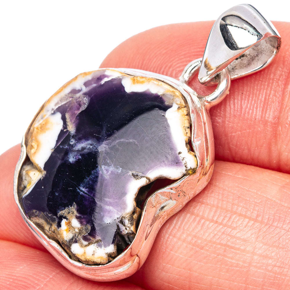 Rare Mexican Purple Opal 925 Sterling Silver Pendant 1 1/4" (925 Sterling Silver) P42612