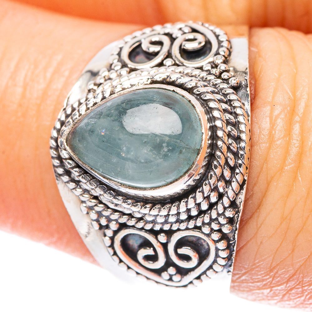 Aquamarine Ring Size 7.75 (925 Sterling Silver) R4008