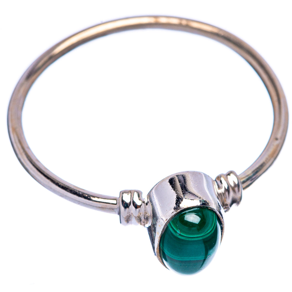 Malachite Dainty Ring Size 8.5 (925 Sterling Silver) R145683