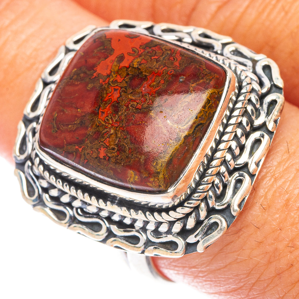 Moroccan Agate Ring Size 8.75 (925 Sterling Silver) R7078