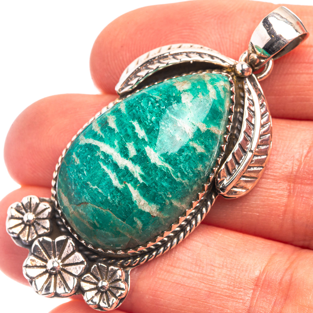 Amazonite Pendant 2" (925 Sterling Silver) P38809