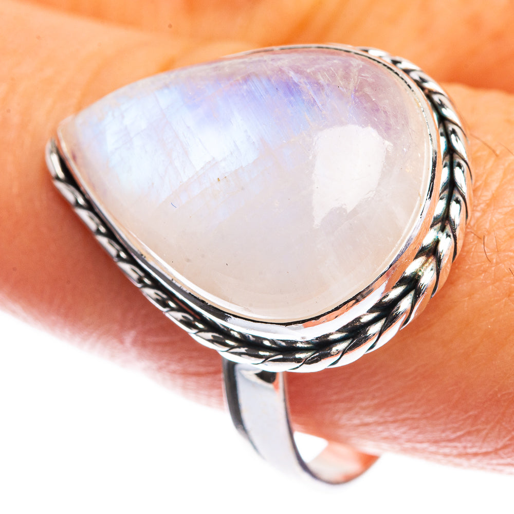 Rainbow Moonstone Ring Size 10 (925 Sterling Silver) RING143407