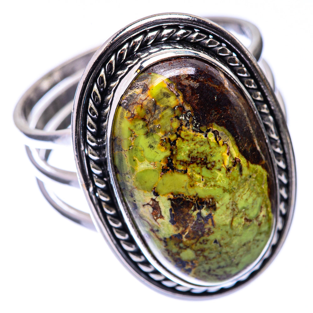 Large Gaspeite Ring Size 11.75 (925 Sterling Silver) R141252