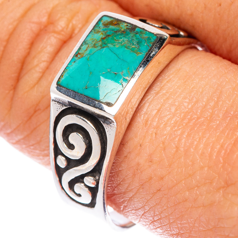 Rare Arizona Turquoise Ring Size 10.5 (925 Sterling Silver) R1491