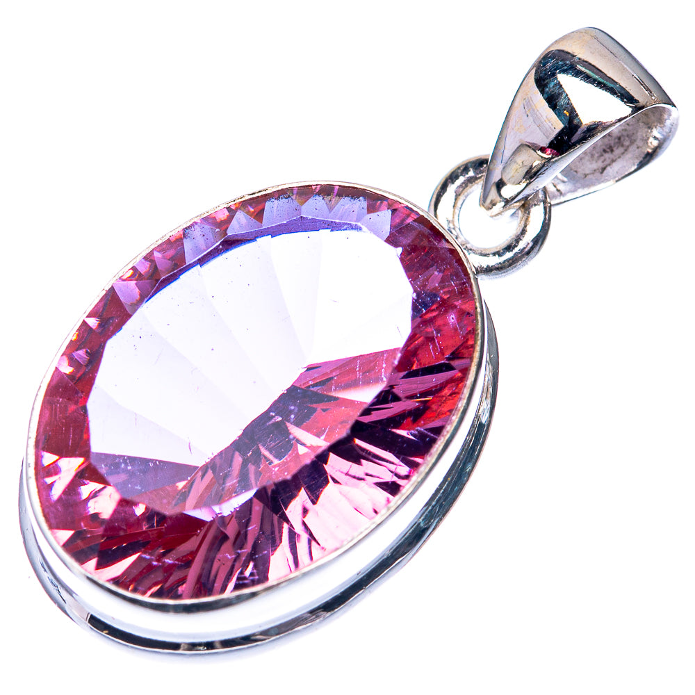 Faceted Color Change Alexandrite (Lab.) Pendant 1 1/8" (925 Sterling Silver) P39241