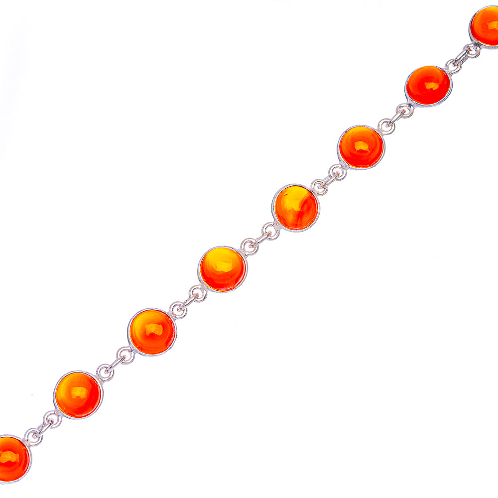 Value Carnelian Bracelets 7 1/8 To 8 1/4" (925 Sterling Silver) B90367