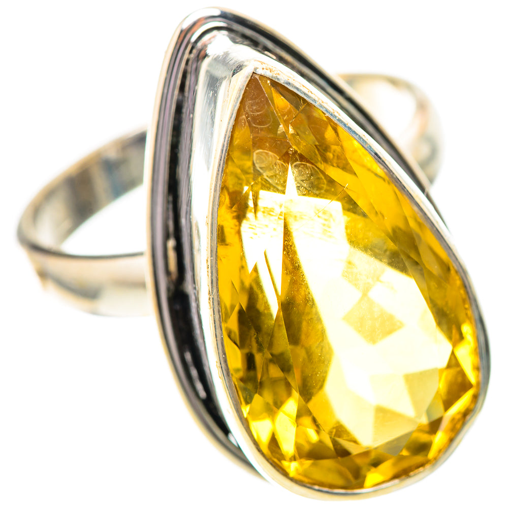 Large Faceted Citrine Ring Size 10.75 (925 Sterling Silver) RING139872