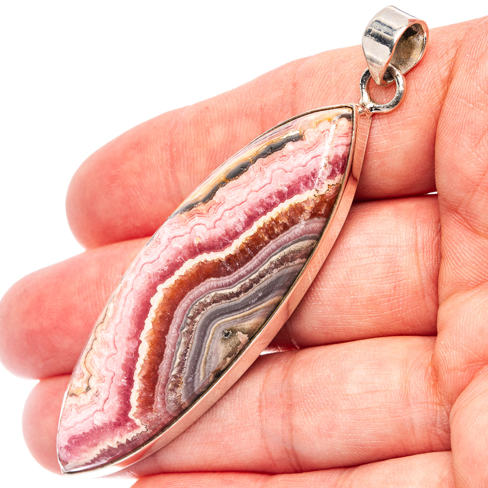 Premium Rhodochrosite Pendant 2 7/8" (.925 Sterling Silver)