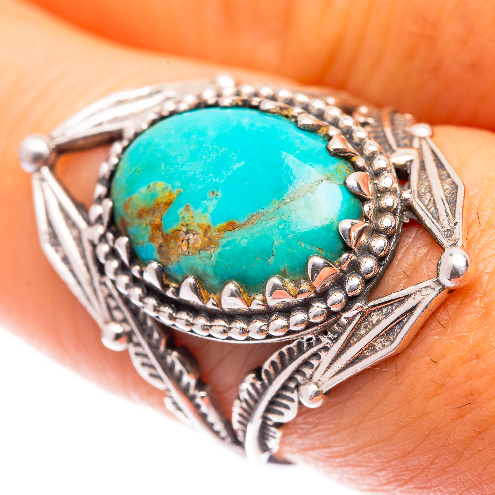 Chrysocolla Ring Size 7.5 (925 Sterling Silver) R140904