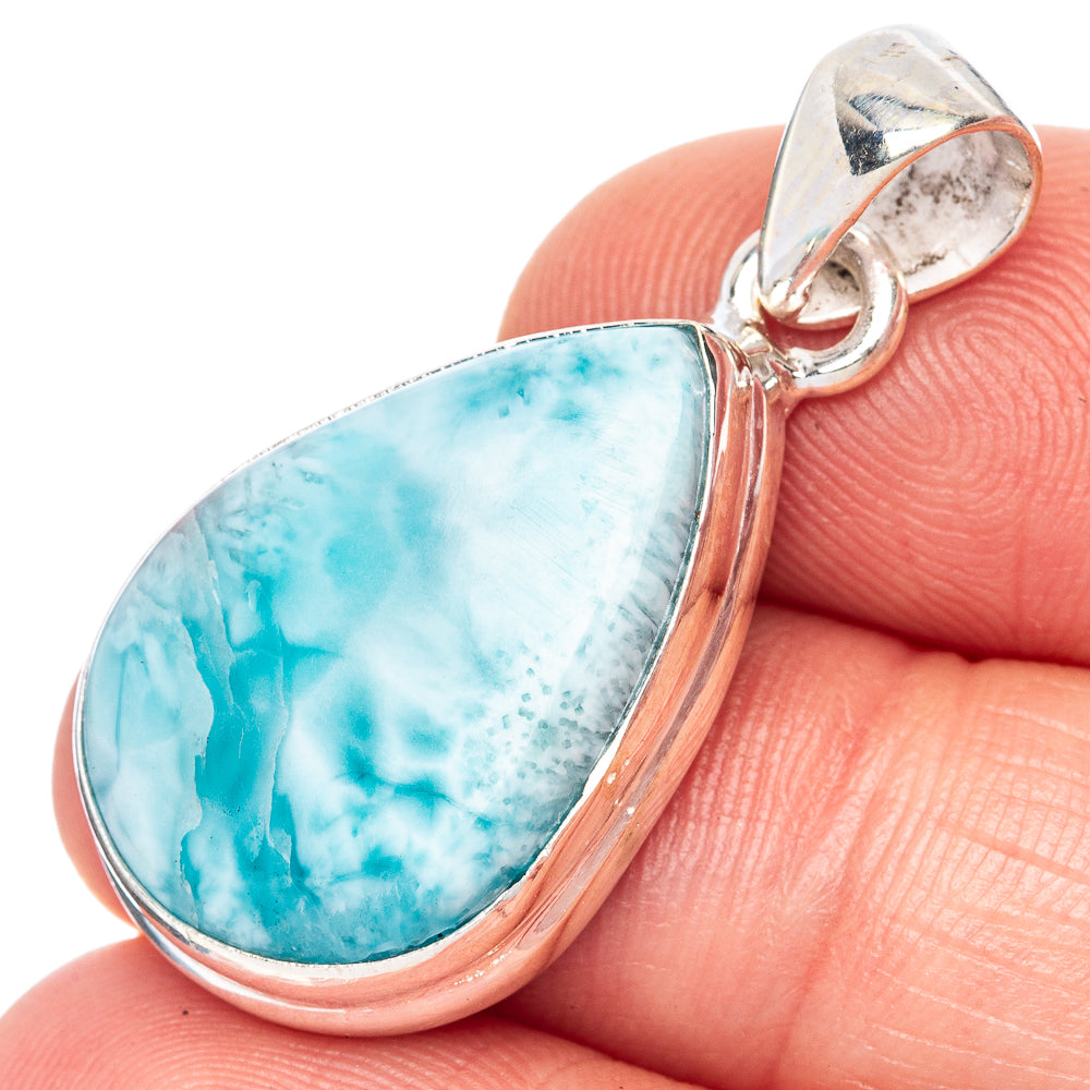 Larimar Pendant 1 3/8" (925 Sterling Silver) P41712
