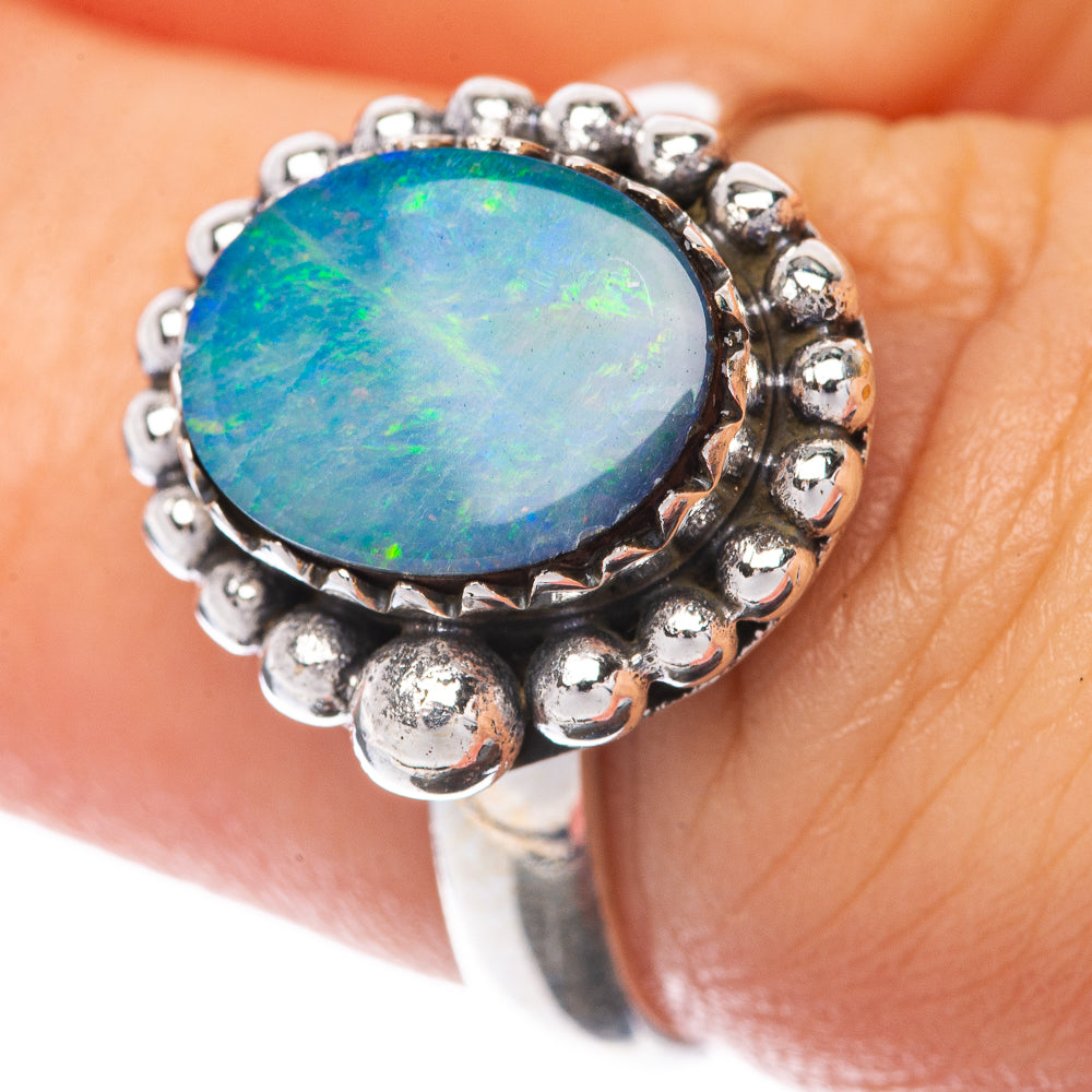Doublet Fire Opal Ring Size 7 (925 Sterling Silver) R145132