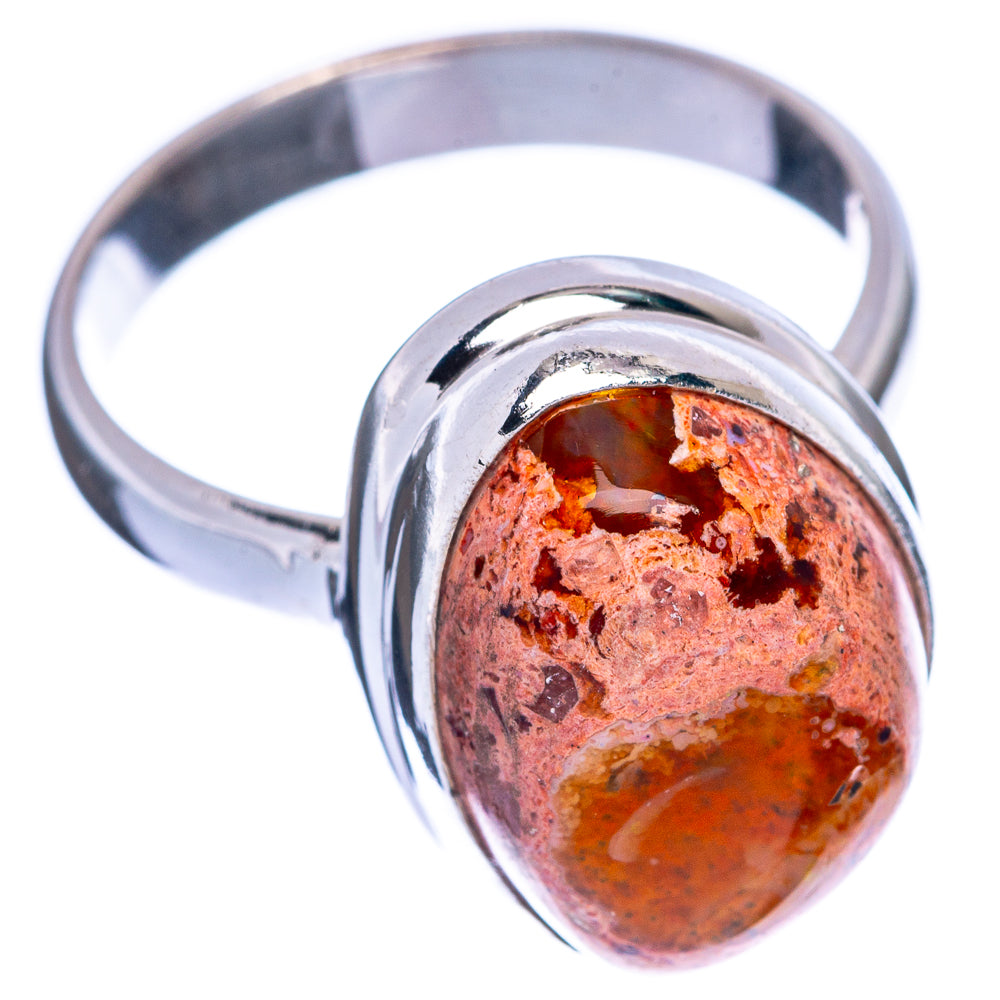 Rare Mexican Fire Opal Ring Size 7.75 (925 Sterling Silver) R145544