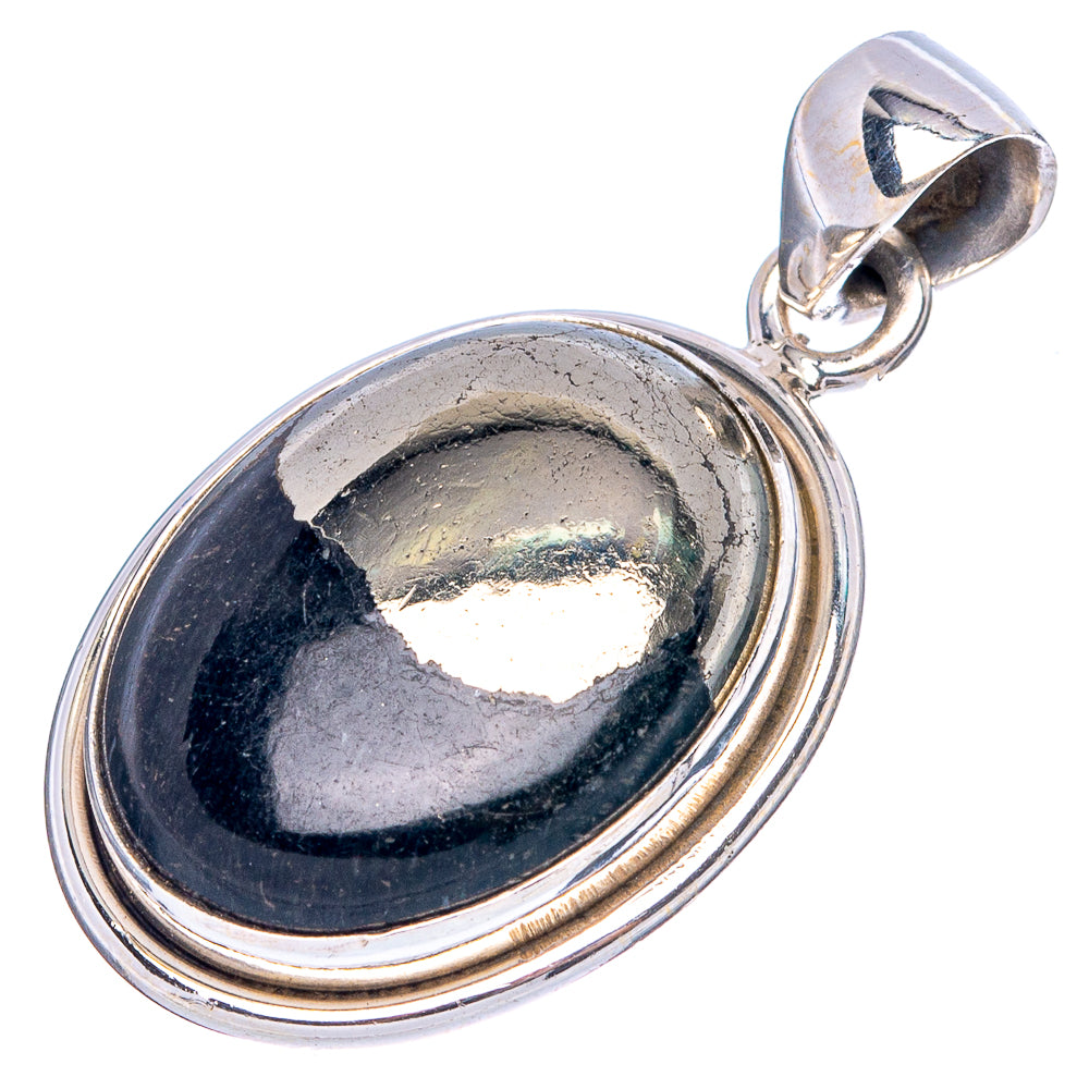 Pyrite in Magnetite Pendant 1 3/8" (925 Sterling Silver) P43398