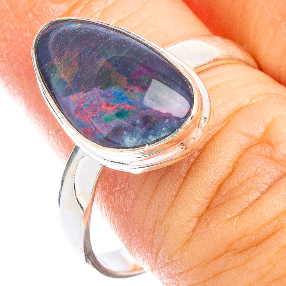 Rare Triplet Opal Ring Size 9 (925 Sterling Silver) R6754