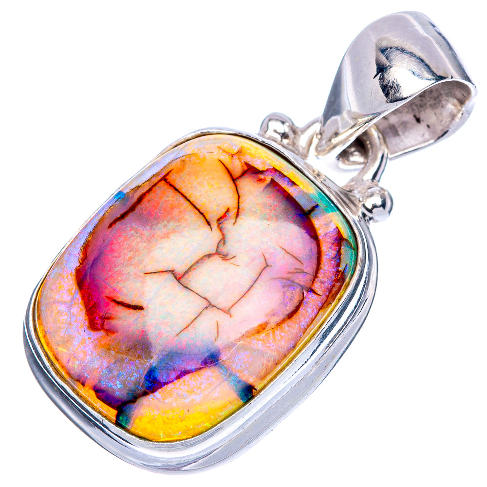 Rare Sterling Opal Pendant 1 1/8" (925 Sterling Silver) P41628